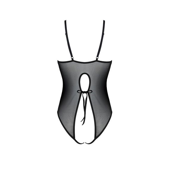 Боді з ажурним декором та відкритим кроком Passion URSULA BODY S/M, black Sex Aura | Зображення 3