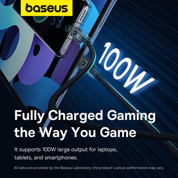 Дата кабель Baseus Unbreakable Series Fast Charging Type-C to Type-C 100W 1m (P10355800111-0) | Зображення 5