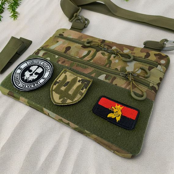 Військова сумка всу чоловіча сумка слінг, Сумка маленька брезентова Багатофункціональна тактична GP-61 | Зображення 4