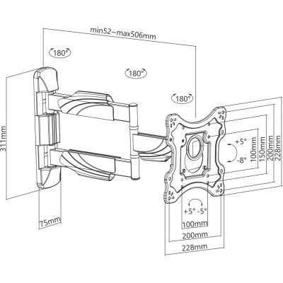 Кронштейн Brateck KMA28-223L | Зображення 6