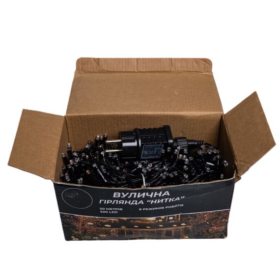 Гірлянда Різдвяна фея вулична 50 (м) 500 LED чорний провід Мультиколір CF500L50MBML | Зображення 3