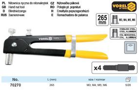 Заклепочник Польша для гаек М3-М6 l=265 мм VOREL-70270