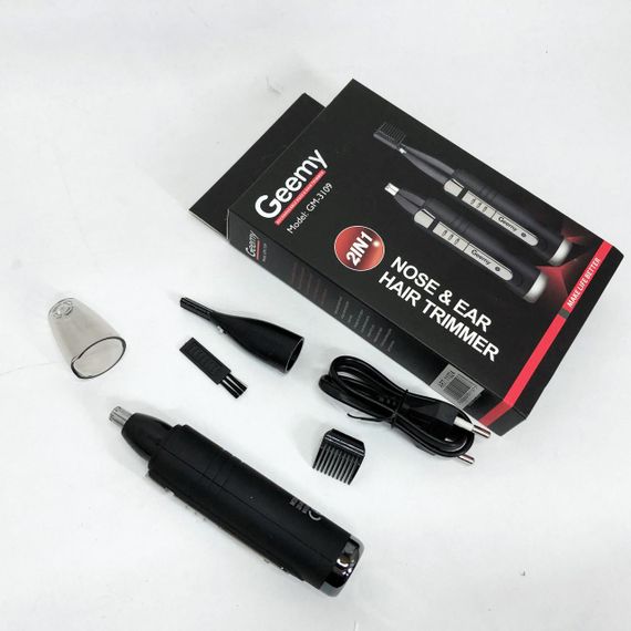 Бритва тример для носа і вух GEMEI GM-3109 2в1, Тример для бороди голови і носа скронь шиї HC-49 | Зображення 2