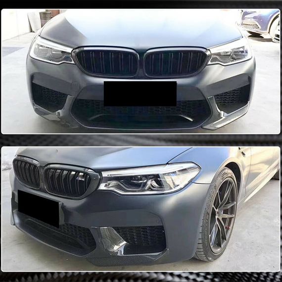 Накладки на передній бампер Flap (для M5 F90 2017-2020, Карбон) для BMW 5 серія G30/31 рр | Зображення 4
