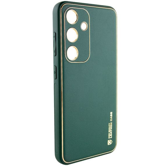 Кожаный чехол Xshield для Samsung Galaxy S24+ Зеленый / Army Green | Зображення 1