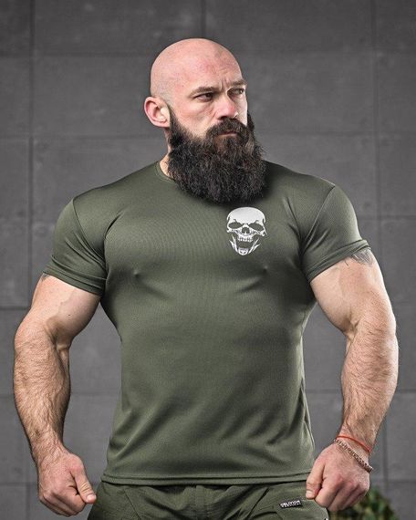 Тактична водовідвідна футболка odin далі бога немає олива ДЛ6546 | Зображення 1