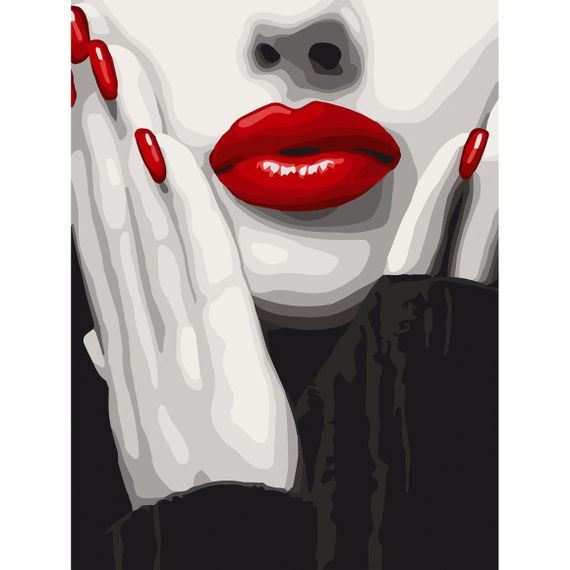 Картина по номерам "Красные уста" 10371 30х40 см