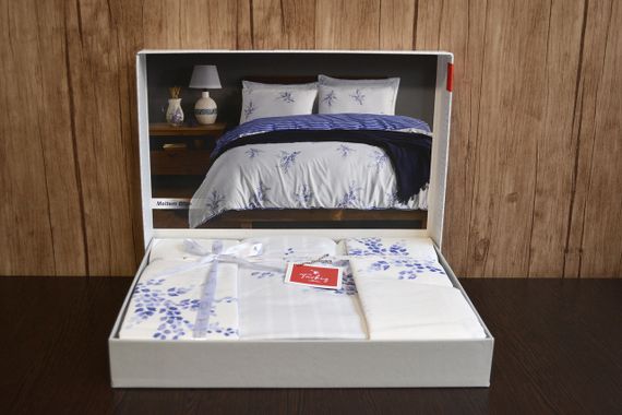 Постельное белье Turkiz Ranforce 200 х 220 см Meltem Blue | Зображення 1