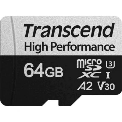 Карта памяти Transcend 64GB microSDXC class 10 UHS-I U3 A2 (TS64GUSD340S) | Зображення 1