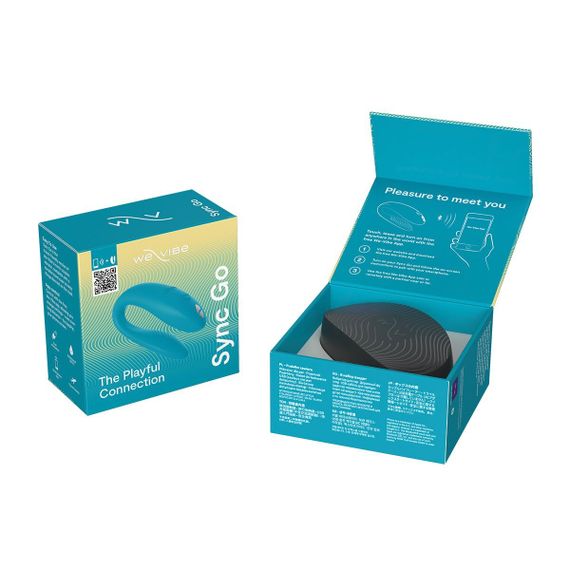Смарт-вібратор для пар We-Vibe Sync GO Turquoise, тревел-кейс, пульт ДК | Зображення 8