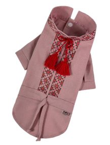 Вишиванка з китицями пудра RUB-49