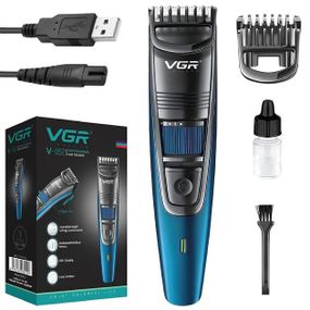 Универсальная аккумуляторная машинка VGR V-053B для стрижки волос, бороды, усов и тела, зарядка от USB