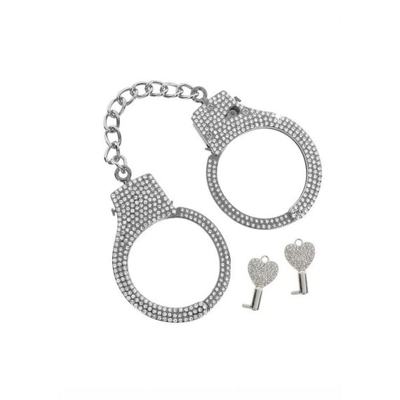 Наручники з камінням Diamond Wrist Cuffs Silver Taboom Sex Aura | Зображення 1