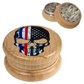 Деревянный Гриндер Для Измельчения "Skull Collection V1"
