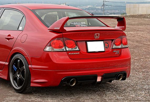 Задній дифузор DPT V-3 (Під фарбування) для Honda Civic Sedan VIII 2006-2011 рр