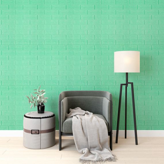 3D панель самоклеюча 700х770х3мм цегла М'ята (012-3) SW-00000233 | Зображення 4