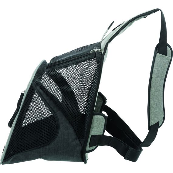 Рюкзак-переноска Trixie Savina для собак фронтальний поліестер чорний/сірий до 10 кг 30х33х26 см | Зображення 1