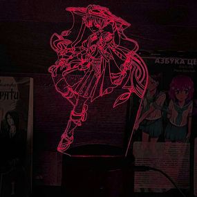 Акриловый светильник-ночник Скарамуча красный tty-n002307