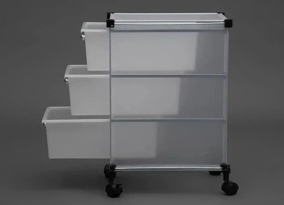 Комод на колесах Onder Mebli 68562003, пластиковий органайзер з 3 ящиками | Зображення 4