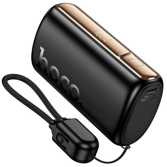 Портативний ЗП Power Bank Hoco Q50 Victory PD20W with cable 10000 mAh Black | Зображення 2