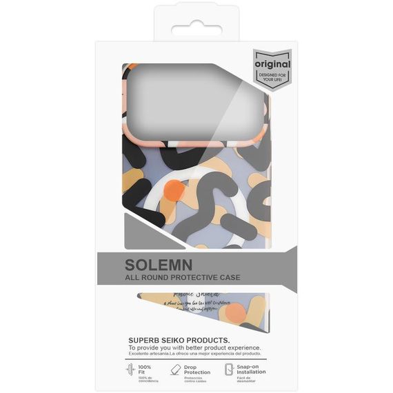 TPU чохол Pastel Chaos with MagSafe для Apple iPhone 17 Pro (6.3") Black | Зображення 1