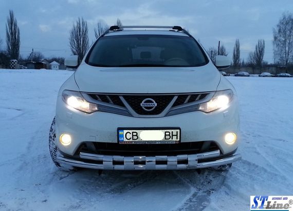 Передній захист ST015 (нерж) для Nissan Murano 2008-2014 рр | Зображення 2