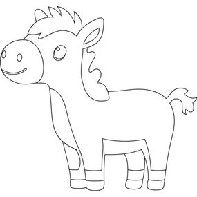 Розпис по полотну "Кінь" 15107-AC 25х30 см