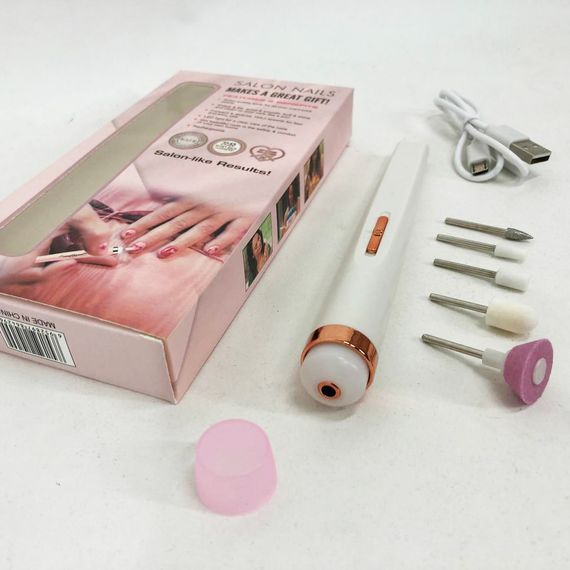Фрезер для манікюру та педикюру Flawless Salon Nails, фрезер ручний для манікюру. XN-703 Колір: білий | Зображення 4