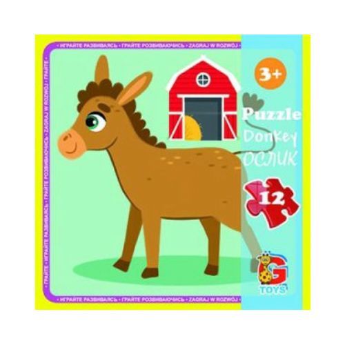 Пазли Ферма Віслюк LA01 G-Toys 12 елементів (4824687637450)
