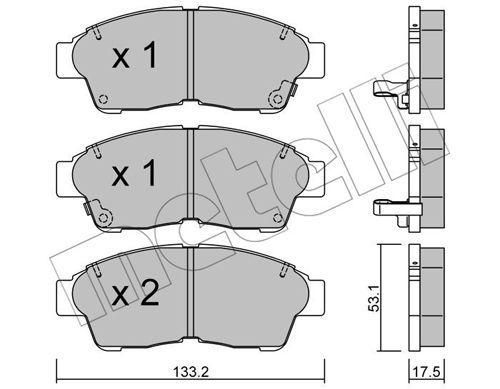 Колодки тормозные передние Toyota Camry 90-02 Corolla 87-02 Rav4 94-00 22-0149-0 | Зображення 1
