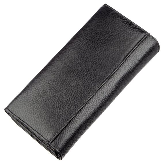 Кошелек с монетницей на защелке ST Leather 18896 Черный | Зображення 1