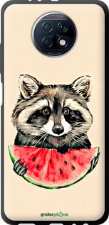 Чохол на Xiaomi Redmi Note 9T Єнотик з кавуном "4605b-2261-2448"