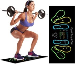 Коврик для упражнений Clefairy идеально подходит для приседаний с направляющей для стоп