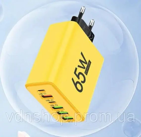 Зарядний пристрій для телефону (65W) / Адаптер для заряджання / Швидка зарядка для смартфона | Зображення 8