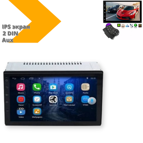 Автомагнитола 2DIN 7" UNIVESAL ANDROID SMALL IPS экран черный (UNIVESAL ANDROID_3344)