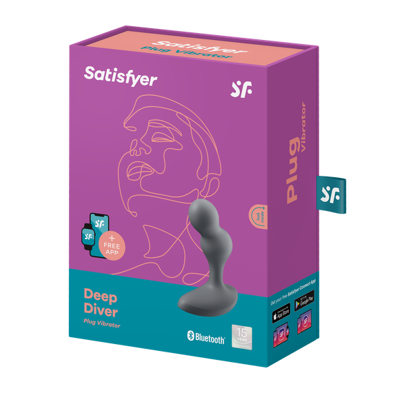 Анальна смарт-пробка з вібрацією Deep Diver, чорна Satisfyer (Німеччина) sexstyle | Зображення 6