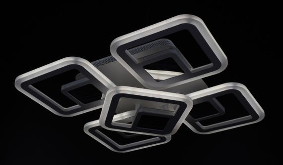 Люстра світлодіодна стельова LED світильник для квартири на стелю лед з пультом 26023 Білий 10х40х40 см. | Зображення 4