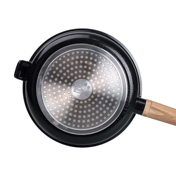 Алюмінієва сковорода з керамічним покриттям антипригарним 1.8 л Ø 24 см чорна MGC HP-4-457B | Зображення 2