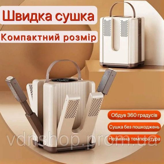 Електросушарка для взуття від мережі на 3 пари / Сушарка з УФ-дезінфекцією та таймером / Сушарка взуття ES-15 | Зображення 9