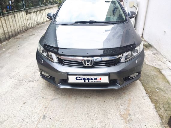 Дефлектор капоту (EuroCap) для Honda Civic Sedan IX 2011-2016 рр | Зображення 7