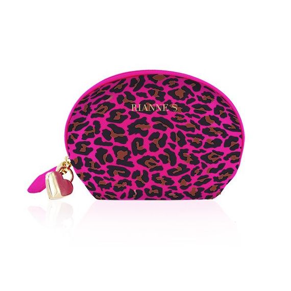 Мінівібромасажер Rianne S: Lovely Leopard Pink, 10 режимів роботи, косметичка-чохол, мед.силікон | Зображення 2