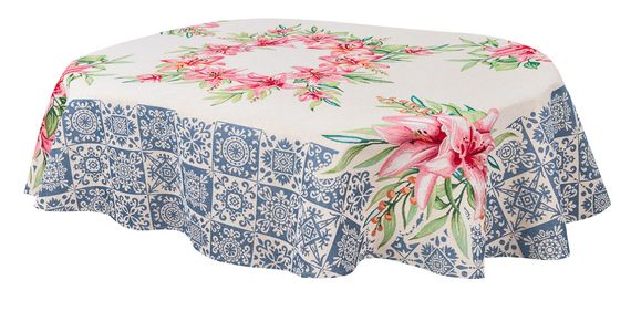 Скатертина гобеленова LIRIOS OVAL Limaso, 137х180, Овальна, Повсякденний, Без люрексу, 75% поліестер, 22% бавовна, 3% акрил, Гобелен
