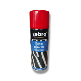 Емаль глянсова професійна зебра 400 мл червона ral 3020