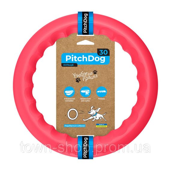 Кольцо для апортировки PitchDog30, диаметр 28 см розовый