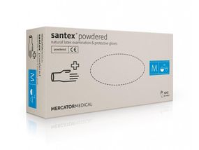 Перчатки латексные смотровые с пудрой, размеры С, М, Л