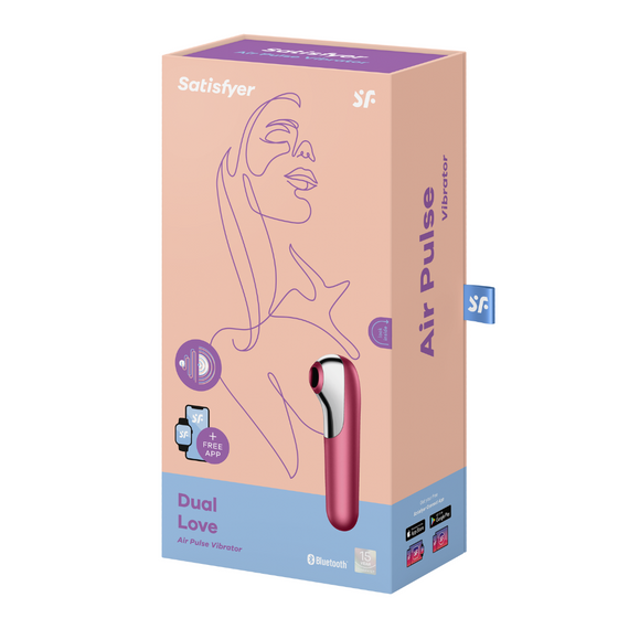 Смарт вібратор 3 в 1 Dual Love, двосторонній колір: червоний Satisfyer (Німеччина) Sex Aura | Зображення 5