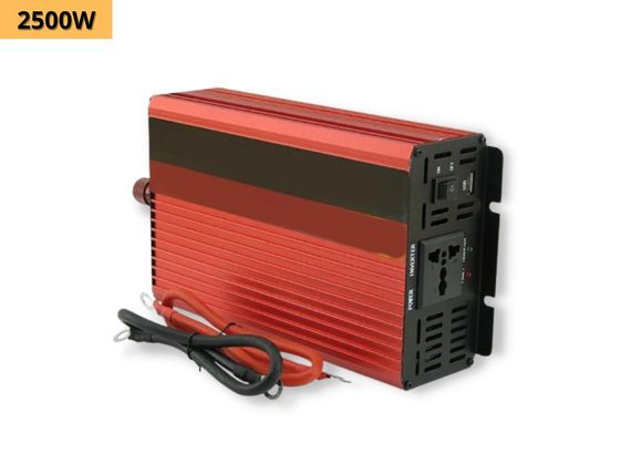 Инвертор преобразователь напряжения с 12V на 220V XPRO 2500W красный (3052) | Зображення 1