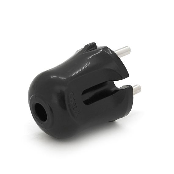 Вилка VIKO без заземления (mimoza) 7.5А 260V, Black. ПВХ | Зображення 1