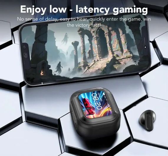 Бездротові навушники HTC NE20 AI з функцією переведення в режимі реального часу, Bluetooth V6.0 iPhone/Android, Black | Зображення 7