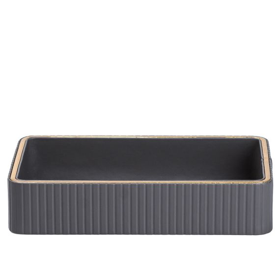 Серветниця на стіл з еко-шкіри 25 х 15.5 х 5 см Сірий HP9900G